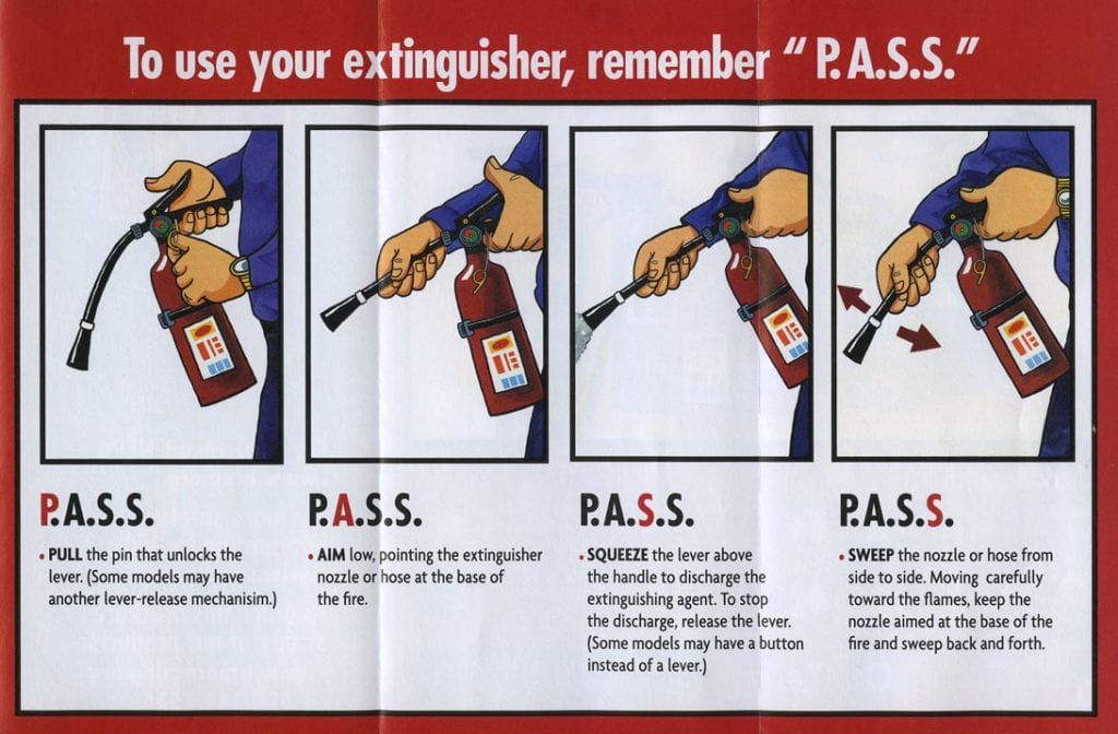 fire exthinguisher instructions