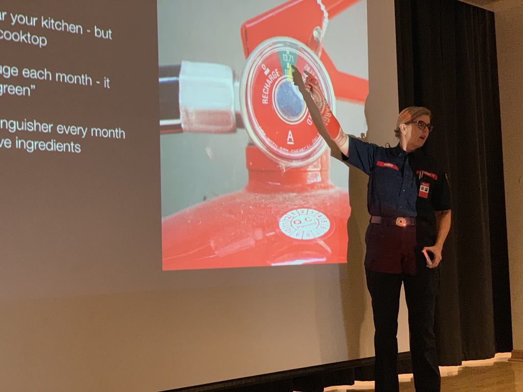 MySafe:LA Chief Resilience Officer Cameron Barrett teaches kids about fire safety.